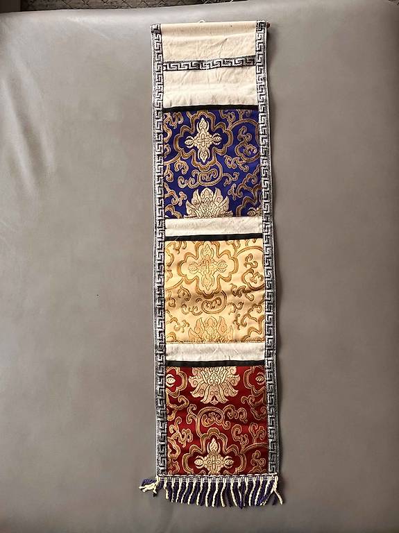 Wandteppich mit Taschen aus Baumwolle & Seide