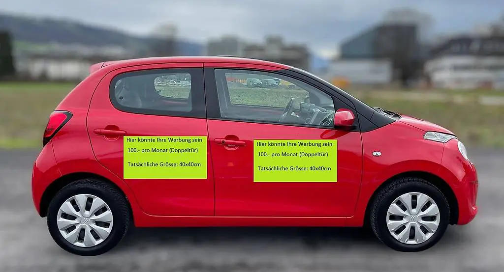 Ihre Werbung günstig auf Mietfahrzeuge in der Schweiz