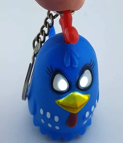Schlüsselanhänger - CHICKEN - mit 2 LED Lämpli