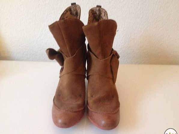 Stieflette Leder rotbraun Gr. 40 von CUBANAS