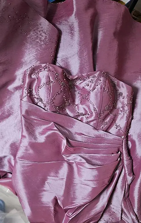 Tolles Abendkleid, Corsage, bestickt Gr. 38