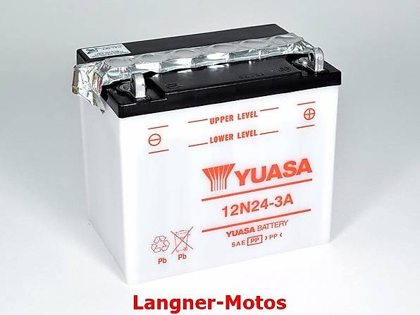 12N24-3A Yuasa Motorrad Batterie 12V 24AH 200A EN Laverda