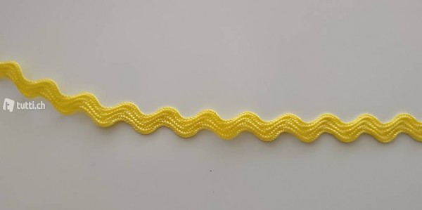 Zig zag Band Einfassband 5mm gelb