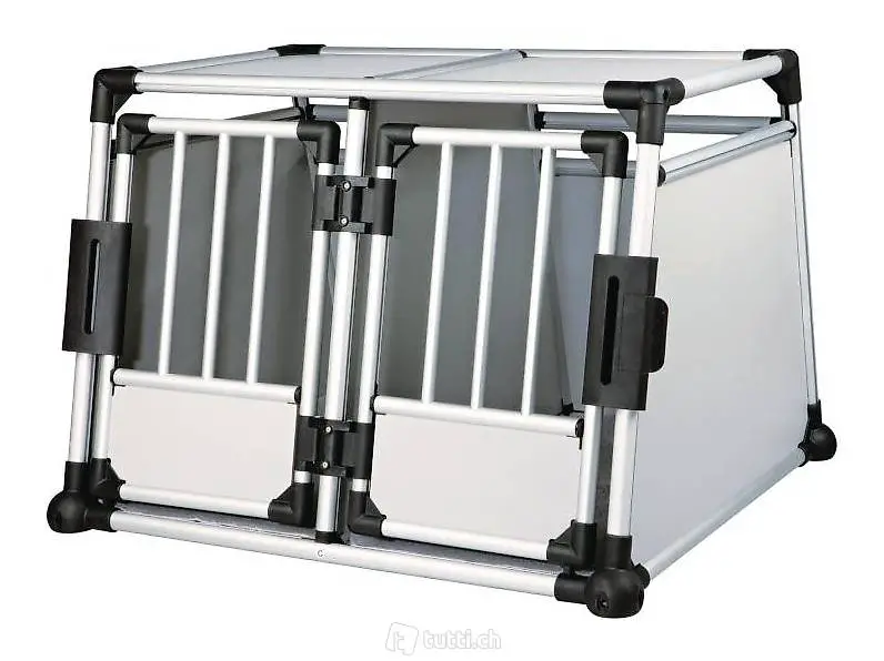  Trixie Transportbox Doppelbox Aluminium