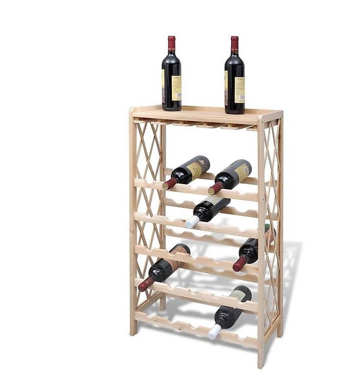 Weinregal für 25 Flaschen Massivholz Tanne