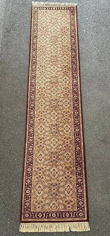 Orientteppich-Läufer mit floralem Muster, 310 × 62 cm