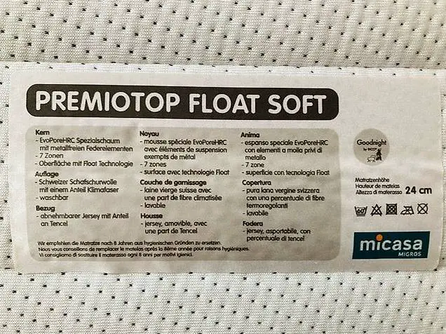 Neuwertige Matratze der Marke Bico, Modell Premiotop float