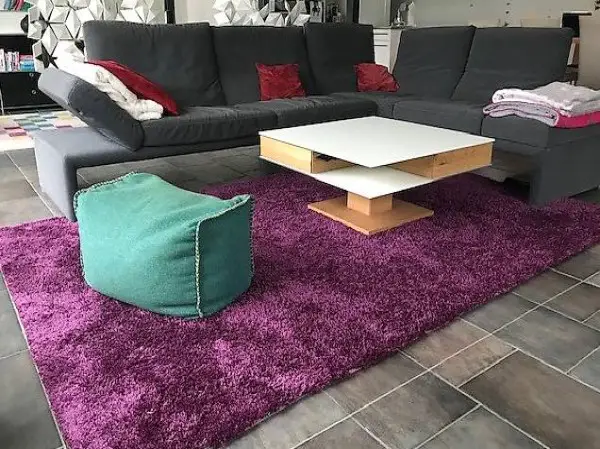 Teppich XL Shaggy 290x190 cm purple wie neu