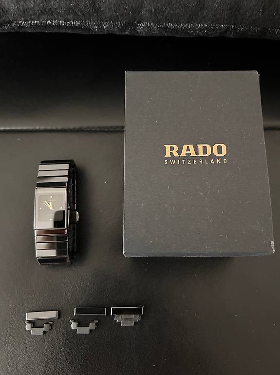 Unisex Rado Jubilee 4 Diamanten schwarz Gold mit Box Fr. 440