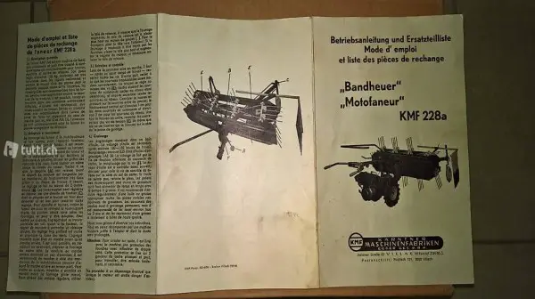 KMF 228 Bandheuer Betriebsanleitung + Ersatzteilliste (PDF)