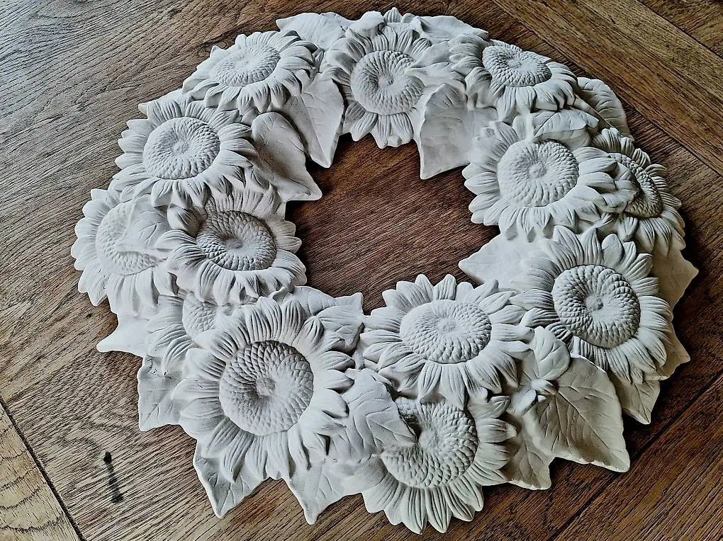 Schrühware Sonnenblumen Rohling zum Bemalen