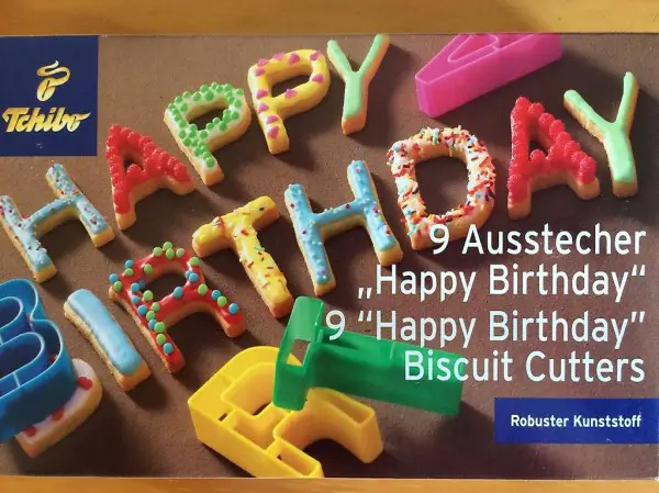 Tchibo Ausstecher - Happy Birthday