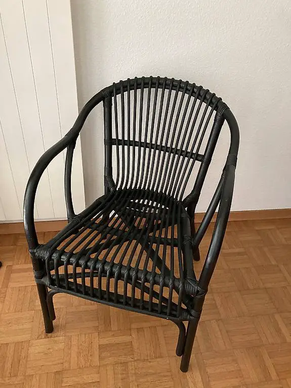 Sessel Stuhl Rattan mit Armlehnen - NEU
