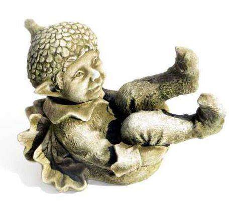 Elfe Acorn Steinguss Fiona Jane Scott Gartenfigur