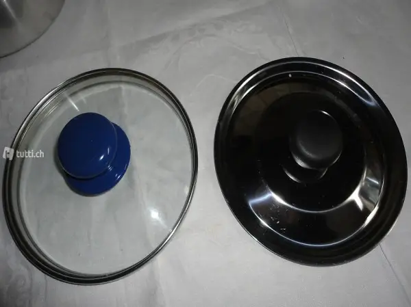  Deckel Glasdeckel, Chromstahl Deckel, Pfannendeckel