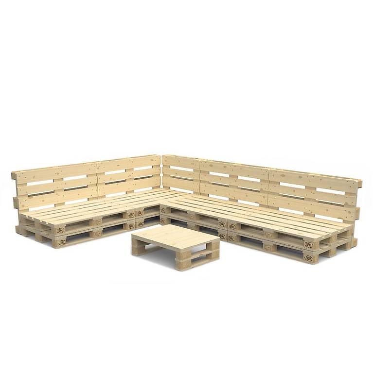 Palettenlounge BIASCA inkl. Tisch