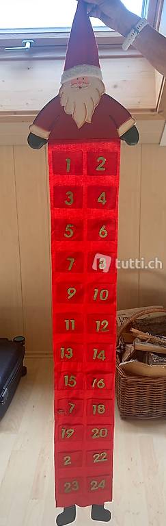 Samichlaus-Adventskalender aus Stoff