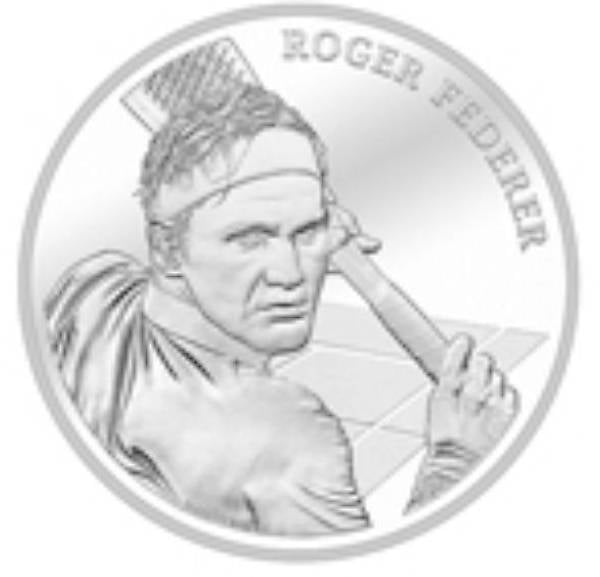 Roger Federer Silbermünze - Offizielle Sondermünze 2020