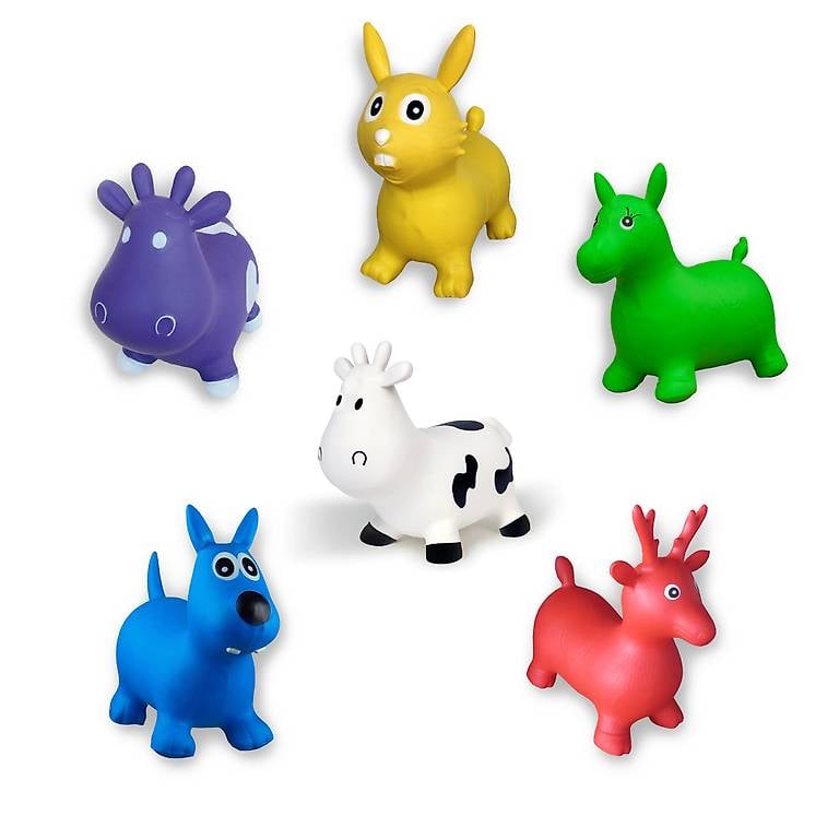 Animaletti salterelli cavalcabili in gomma