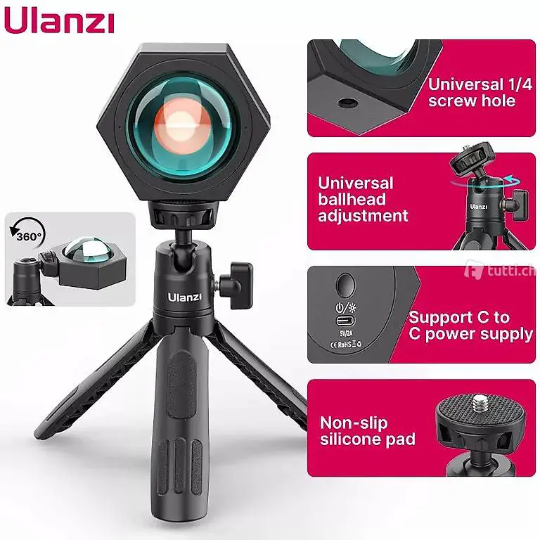  Sunset Projektorlampe 360 Grad Rotation LED-Licht