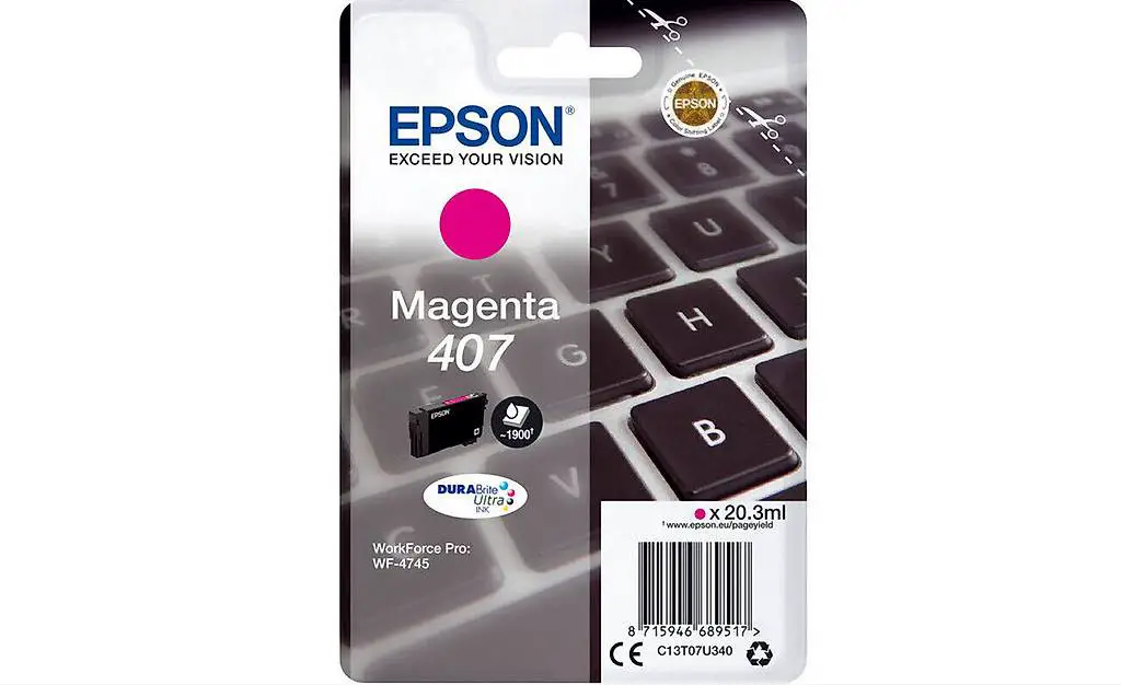 Epson WorkForce Pro WF-4745 magenta Patrone, 407/C13T07U340