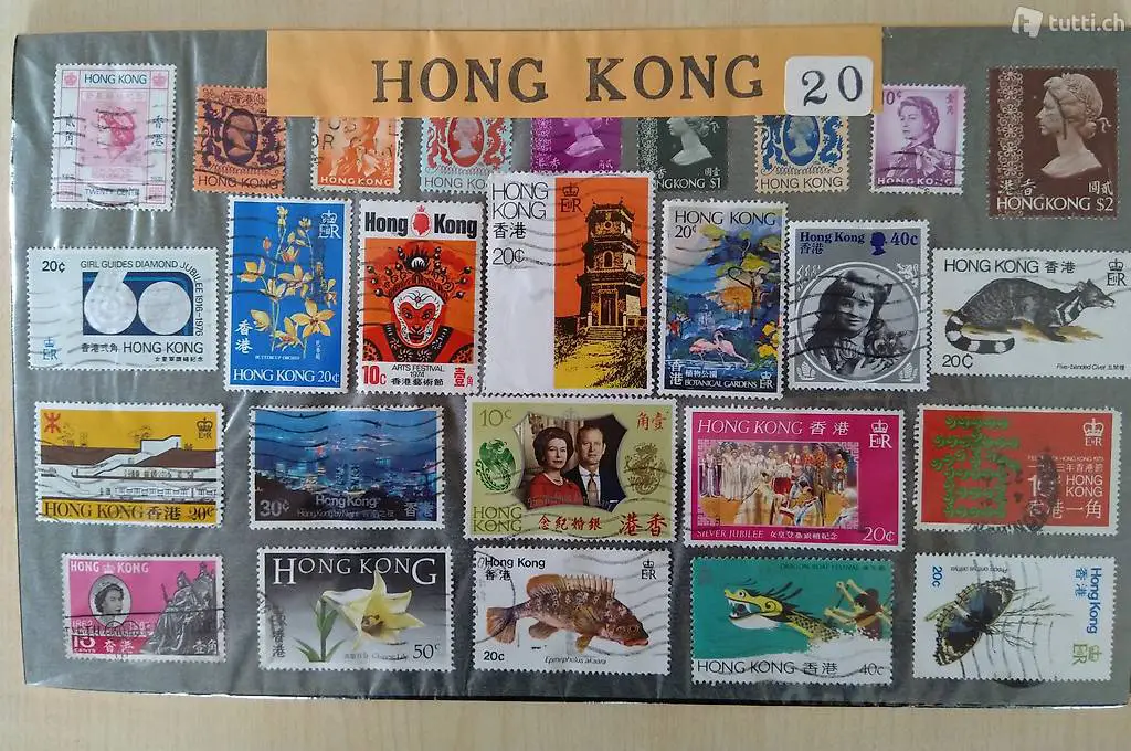 Briefmarken HongKong, 20 Stück