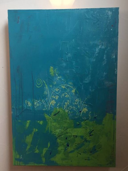 Gemälde, Acryl auf Leinwand 100x80x4.5, Wandbild