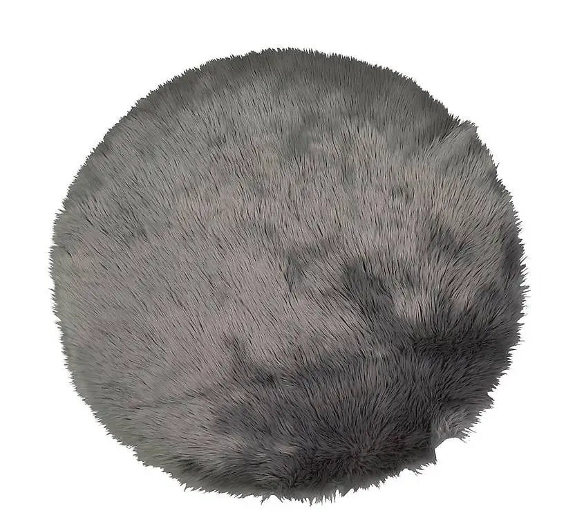 Teppich Kunstfell 120 cm grau