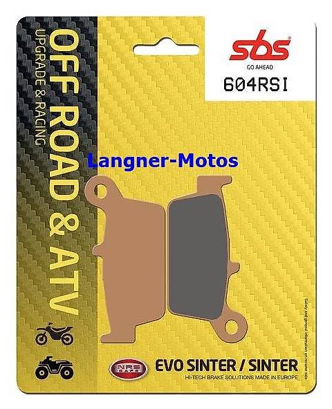 bremsbelag sbs 604 rsi yamaha wr 125-426, suzuki dr-z sm 400