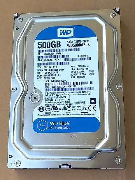 WD Festplatte 500GB (7200RPM)