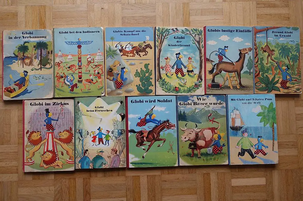 Verschiedene alte Globi Bücher verschiedene Auflagen