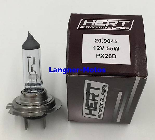Glühlampe Birne Hert PX26D / H7 12 Volt 55 Watt klar
