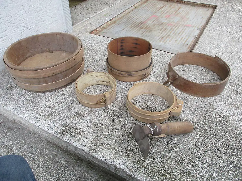 Käse-Reifen Korn-Sieb Alpine Chalet Chic Deko Hüttenzauber