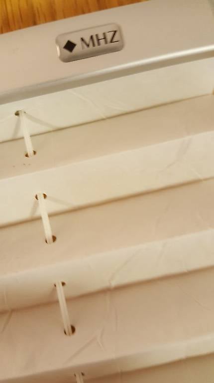 2 x PLISSES naturweiss, B:35,5cm, H:84cm