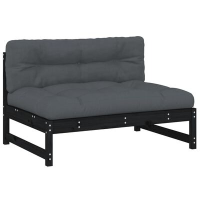 vidaXL Mittelsofa Schwarz 120x80 cm SKU:825734