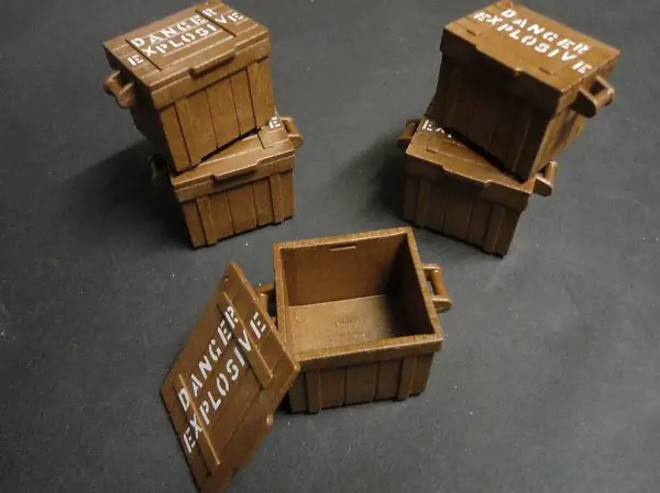 Playmobil 5 braune Kisten danger explosive mit Deckel