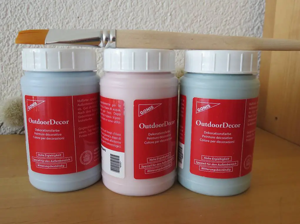 NEU Outdoor Decor Set 3 Farben und Pinsel von Gonis