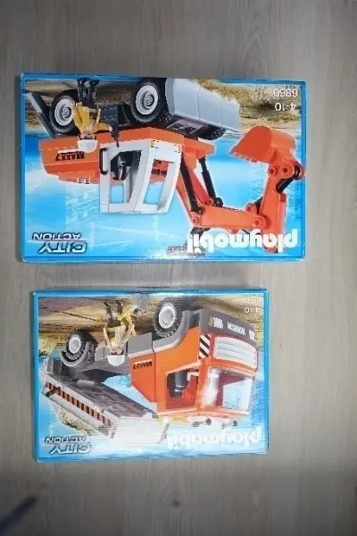 Playmobil 6860 Schaufelbagger + 6861 Baustellen-LKW City Act