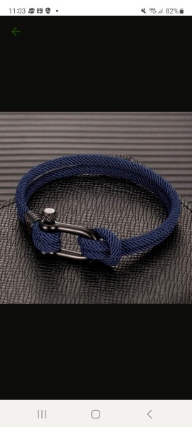 Survival Seil Blau Kette Sport Armband 23 cm Unisex