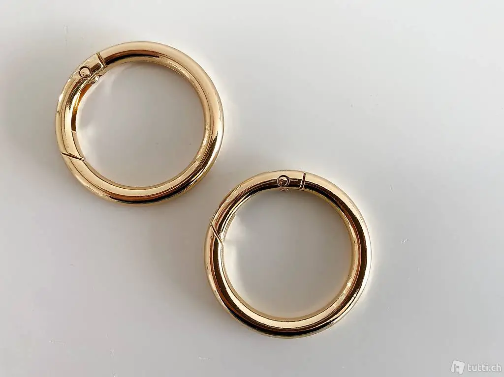  Karabiner Ring ø 40 mm gold für Tasche