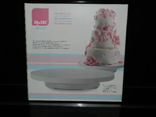 drehbare Tortenplatte, weiss, 31 cm, Kunststoff, NEU in OVP