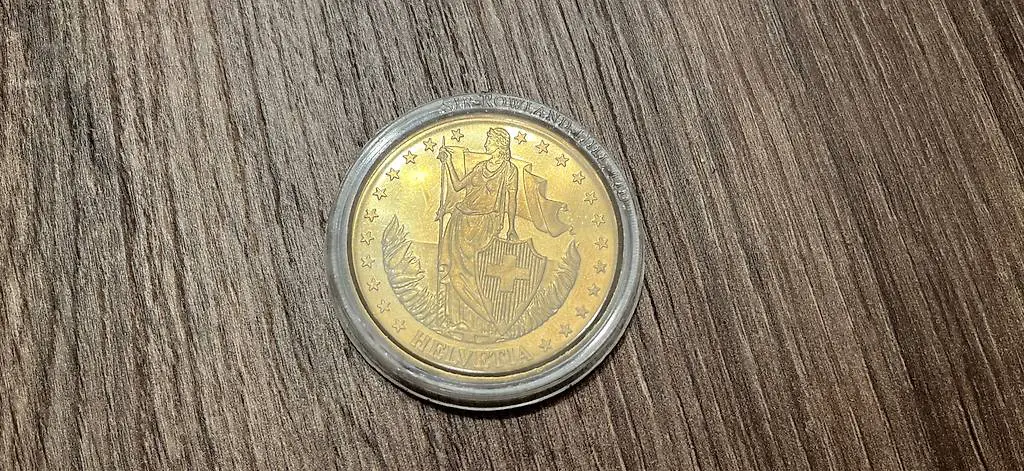 Gedenktaler Helvetia, Othmar H. Ammann, Kupfer vergoldet