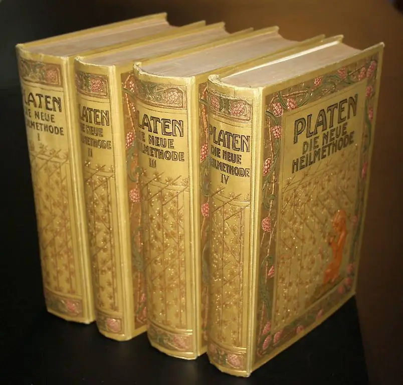 Platen, Die neue Heilmethode. 4 Bände