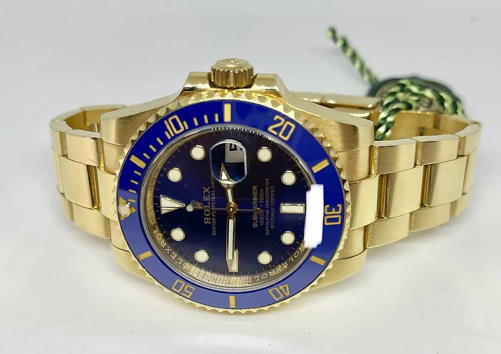rolex submariner date gold 116618ln 2017