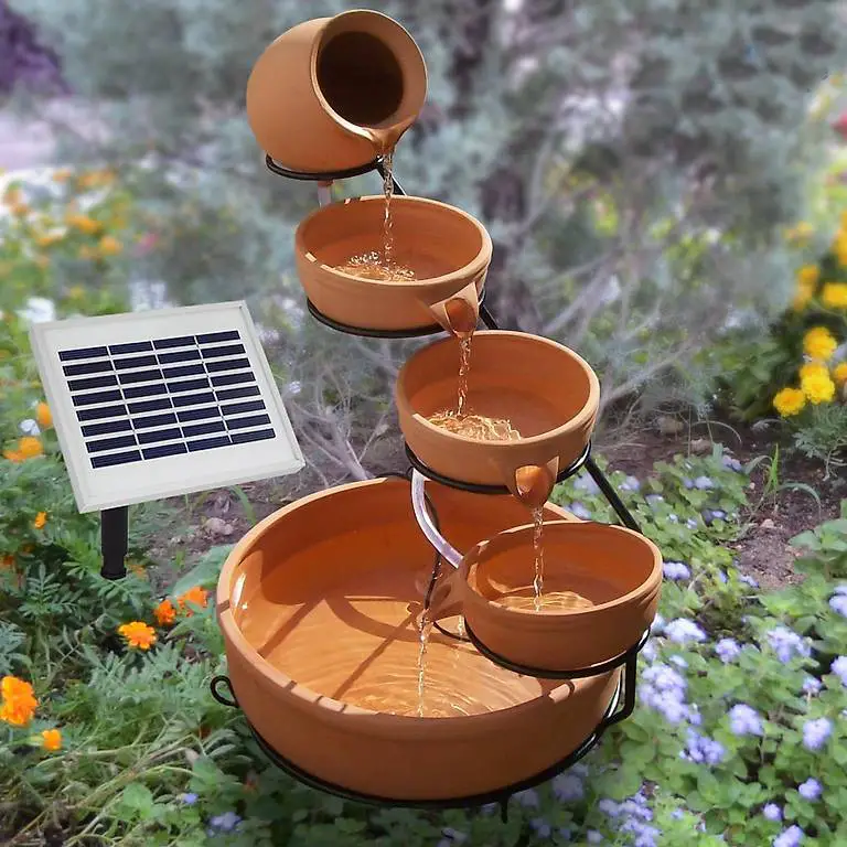 garten brunnen solar teichpumpe solar springbrunnen gartenbr