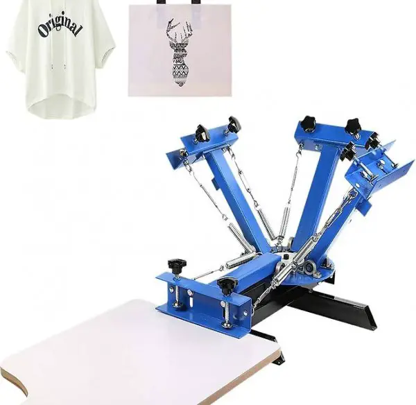  Screen Printing Machine 4 Farbe 1 Station Siebdruckmaschine