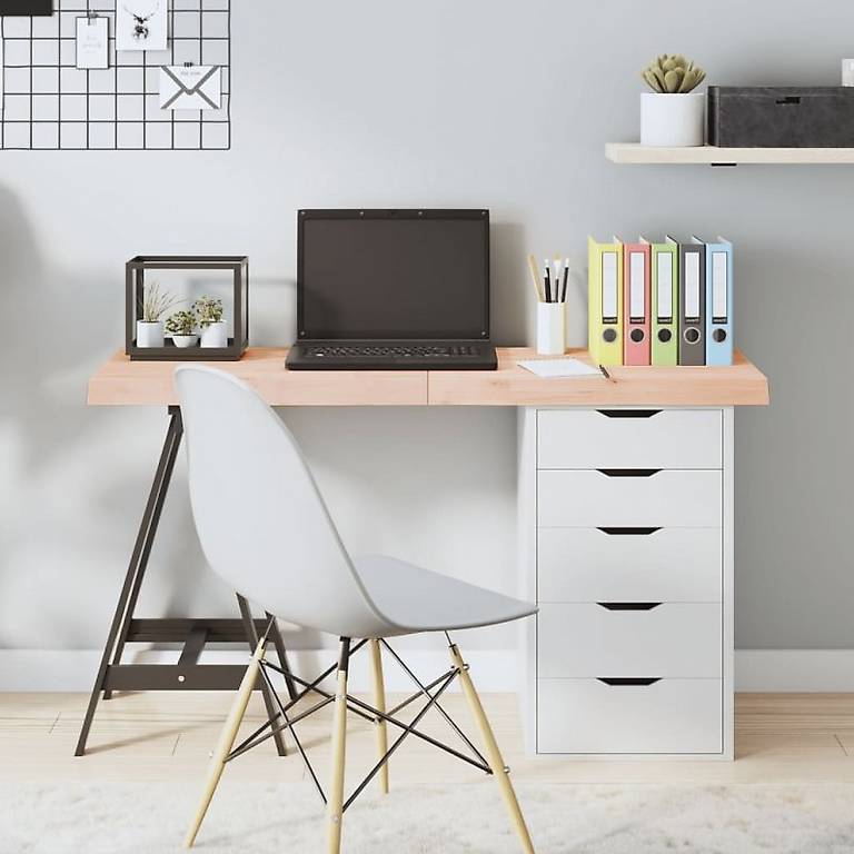 Tischplatte 120x50x (2-6) cm Massivholz Eiche Unbehandel