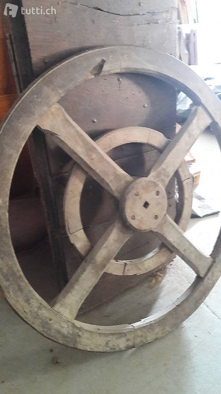 ruota puleggia in legno