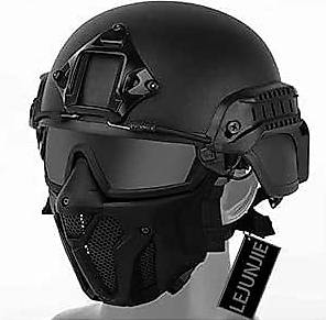Taktischer Paintball Helm mit Visier und Schutzmaske, 56-61