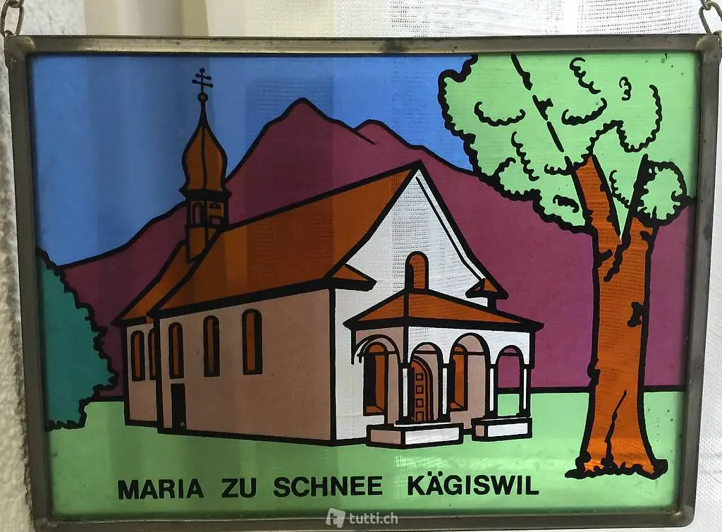 alte, farbige Glasscheibe